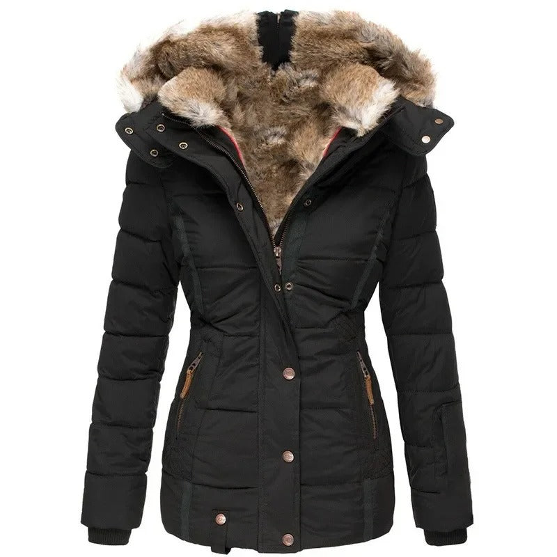 Warm cotton quilted women's jacket