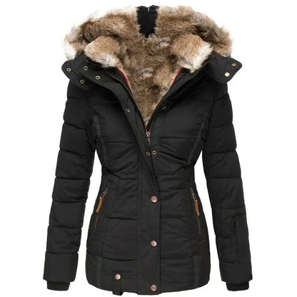 Warm cotton quilted women's jacket