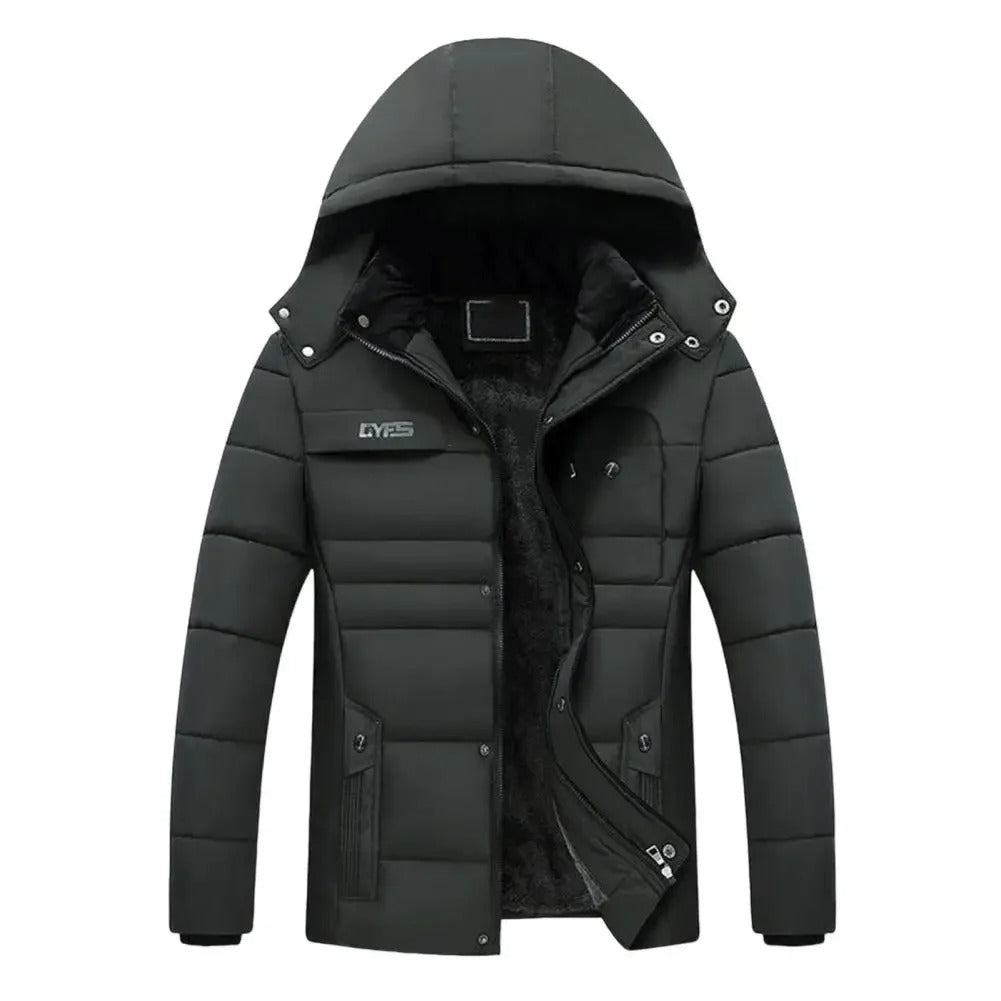 Men's thermal hooded winter jacket