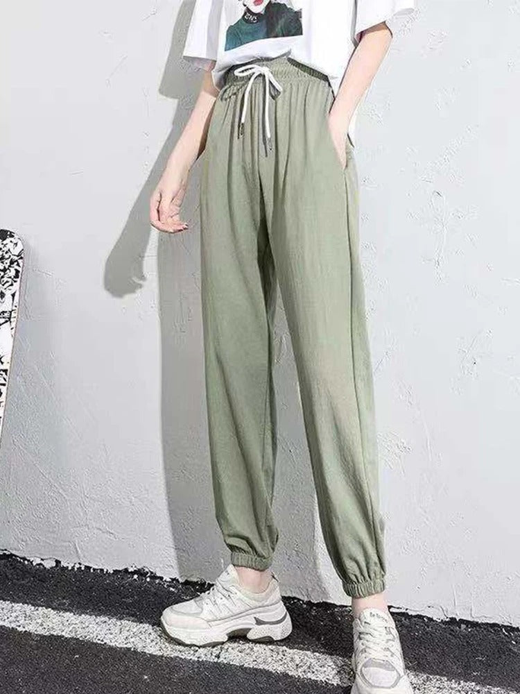 Women's thick fleece-lined trousers