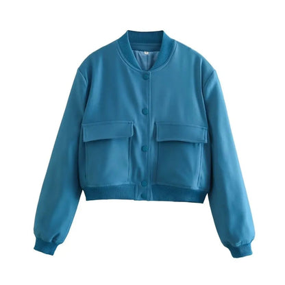Varsity bomber jacket for women