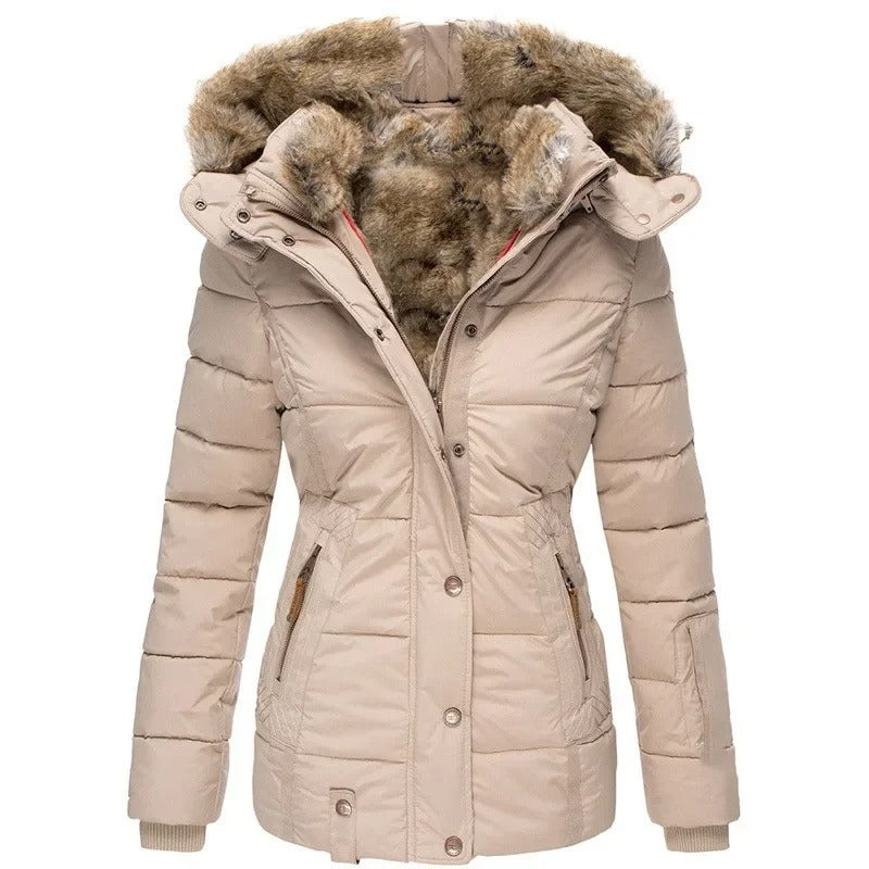 Warm cotton quilted women's jacket