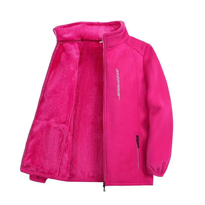 Winter warm fleece jacket for ladies