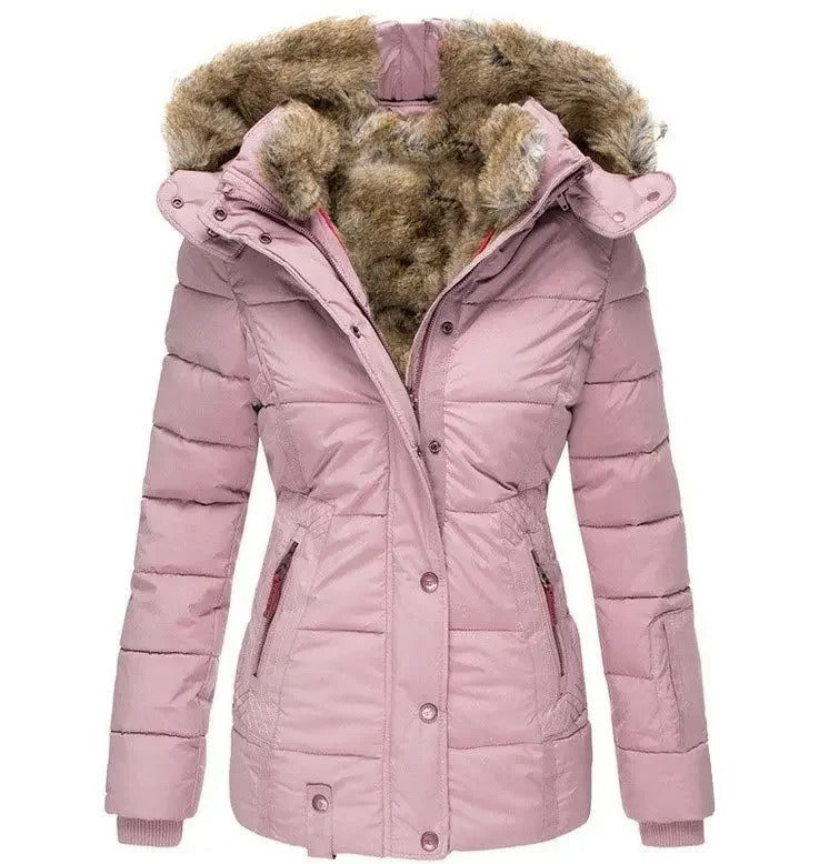 Warm cotton quilted women's jacket