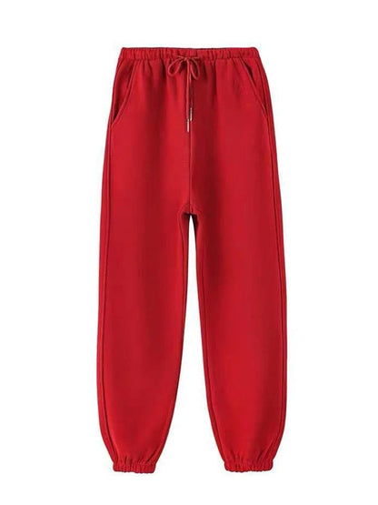 Women's thick fleece-lined trousers