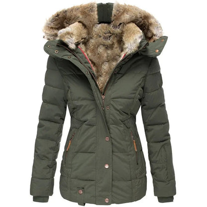 Warm cotton quilted women's jacket