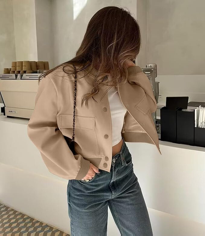 Varsity bomber jacket for women