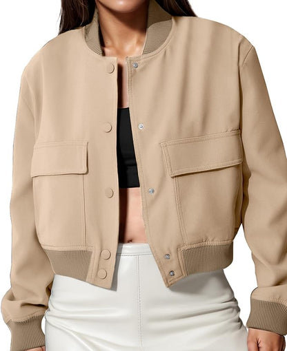 Varsity bomber jacket for women