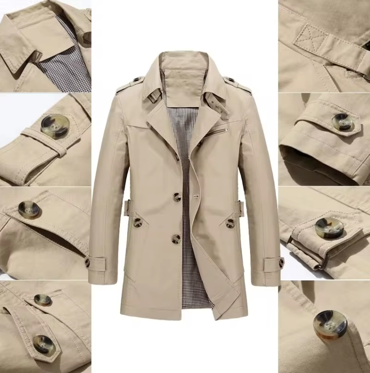 Winter coat Windbreaker men's Trench coat