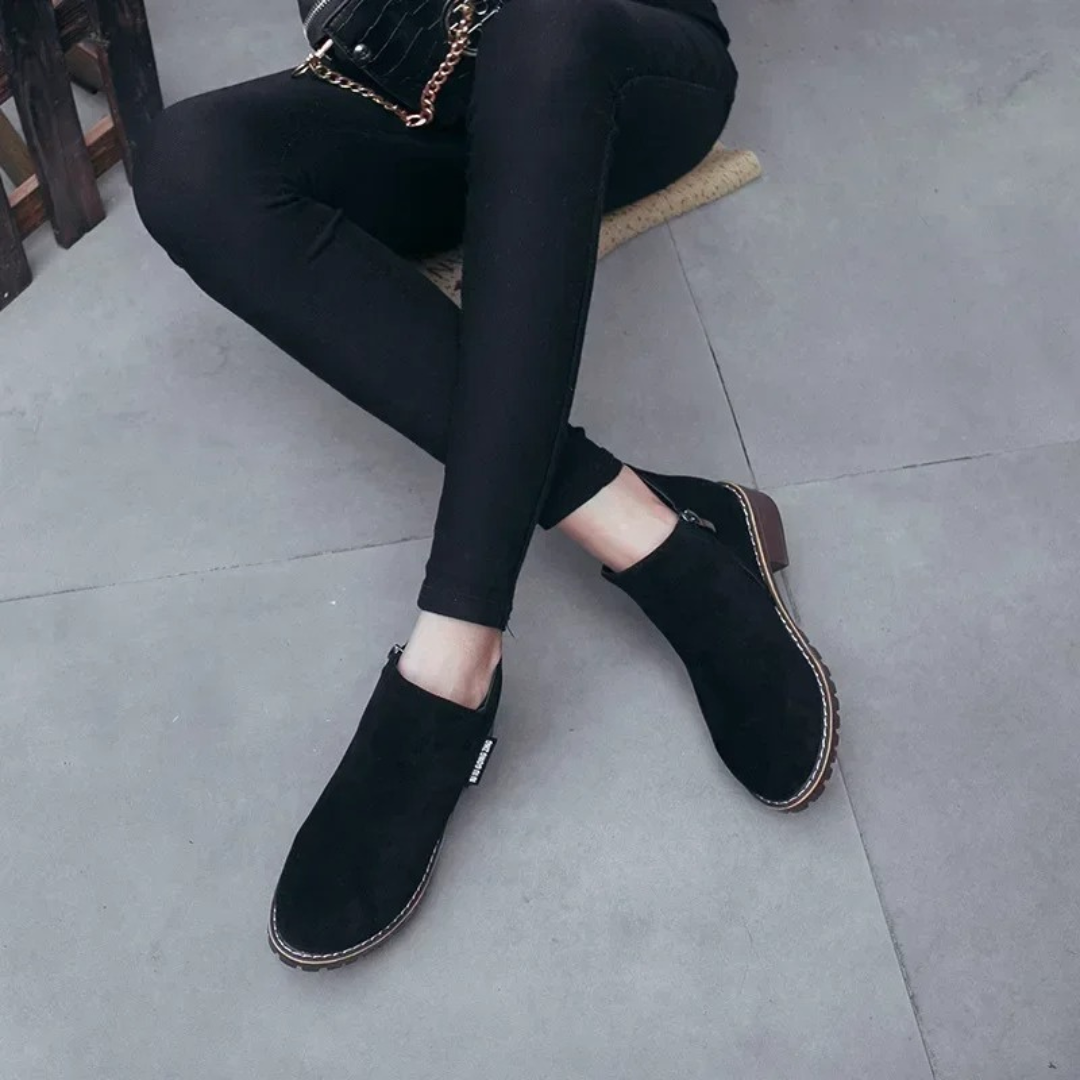 Dames Enkellaarsjes Suède Stijl