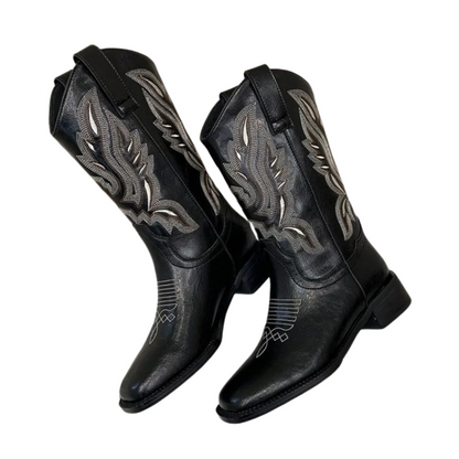 Women's Vintage Embroidered Cowboy Boots