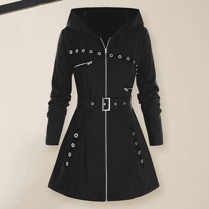 Women's long hooded hoodies