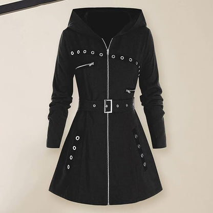 Women's long hooded hoodies