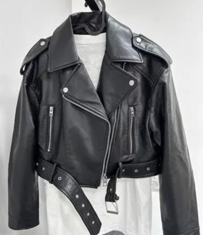 Vintage Leather Style Women's Jacket