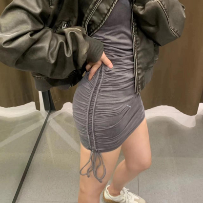 Women's zip-up motorbike jacket